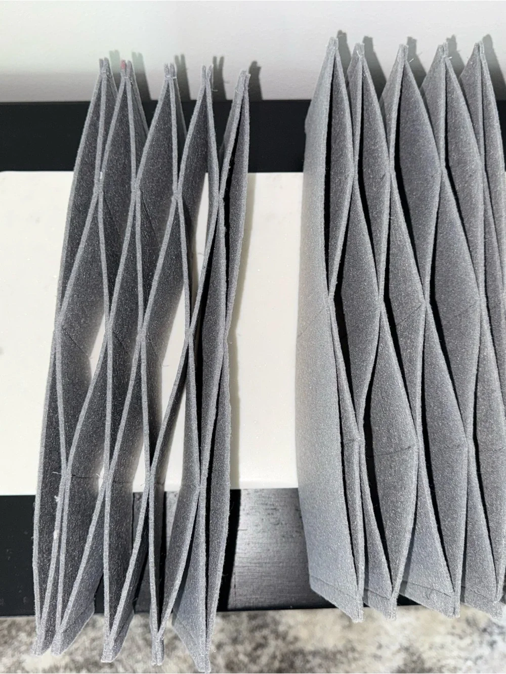Grey Felt Honeycomb Drawer Organizer Set
